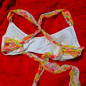 Victoria's Secret White Tie Back Bikini Top